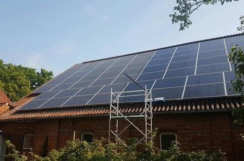 Gereinigte Photovoltaik-Anlage